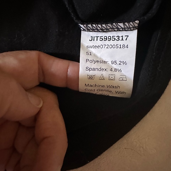 Shein Black Motorcycle Crop T- Shirt 
Size M.  (US 6) - Picture 5 of 7